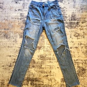 YMI deam pairs distressed boyfriend jeans